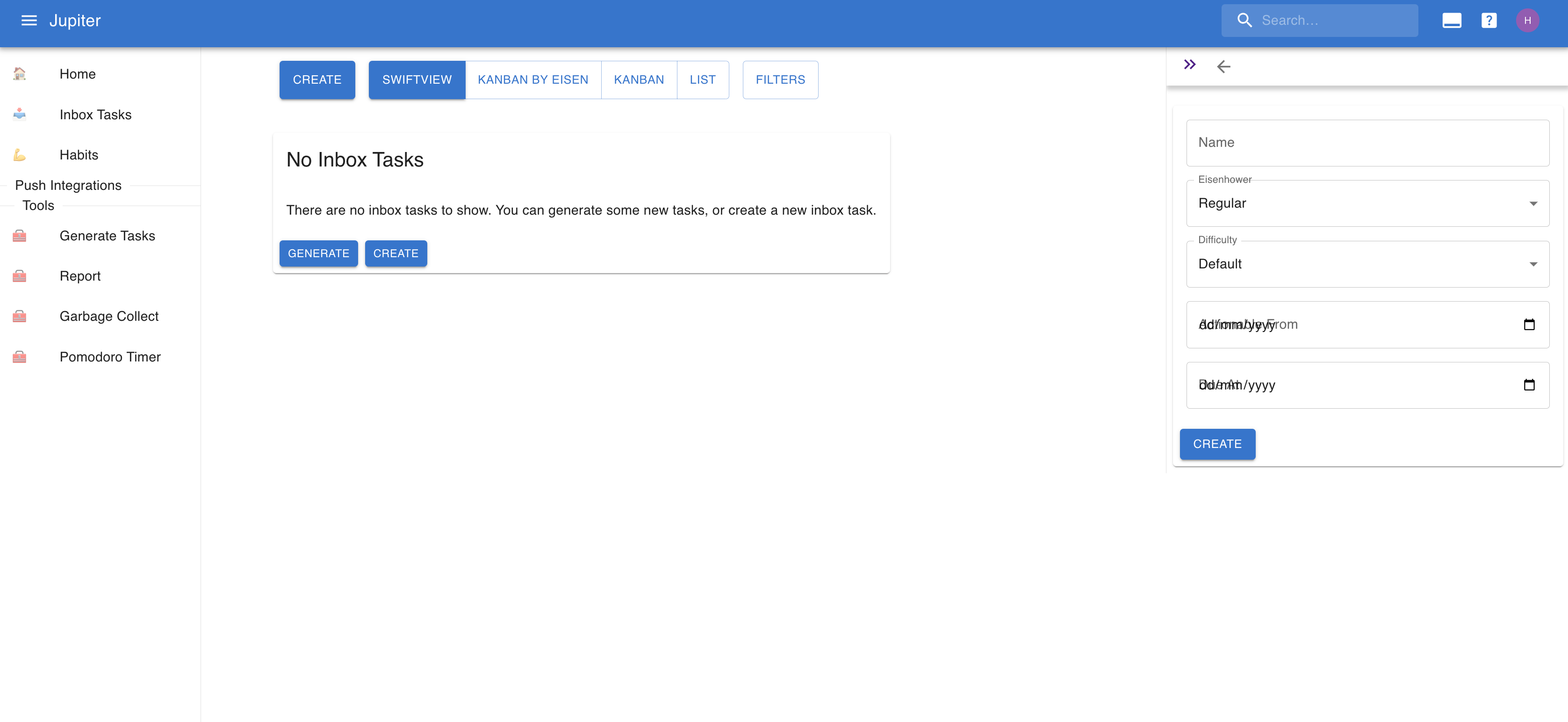 New Inbox Task